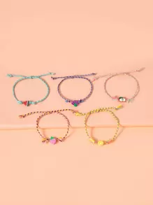 5入組女孩水果裝飾手鐲