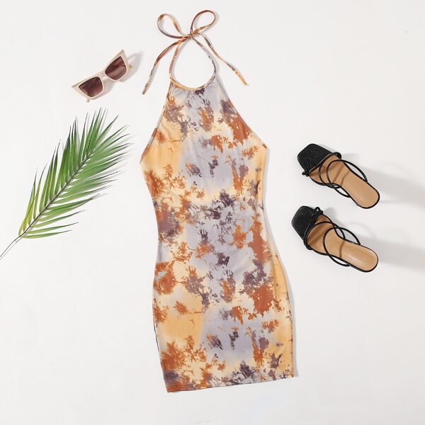 

Tie Dye Halter Dress, Multicolor