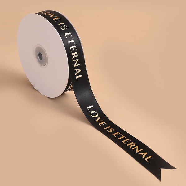 

Slogan Graphic Gift Ribbon, Multicolor