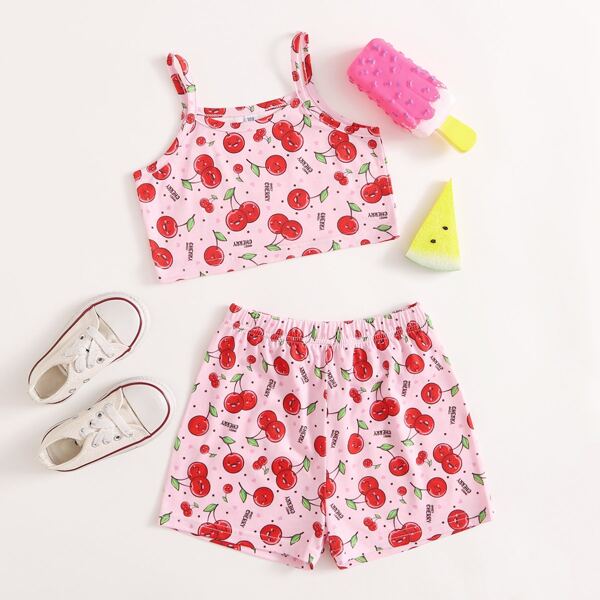 

Toddler Girls Cherry Print Cami Top & Shorts, Multicolor