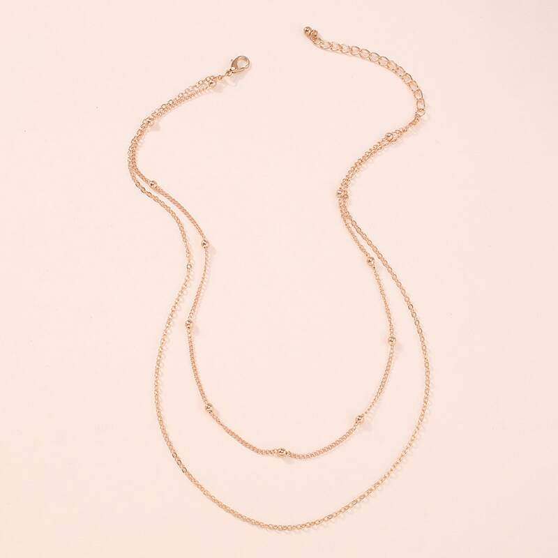 Simple Layered Necklace, Gold
