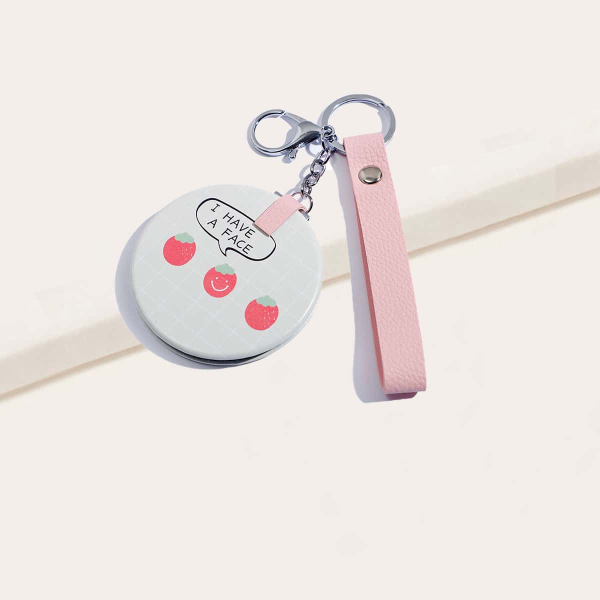 

Cartoon Strawberry Foldable Mirror, Multicolor