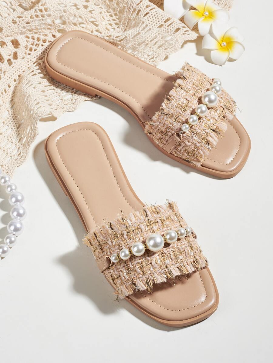 Sandalias Perlas De moda - Albaricoque - Ver 1