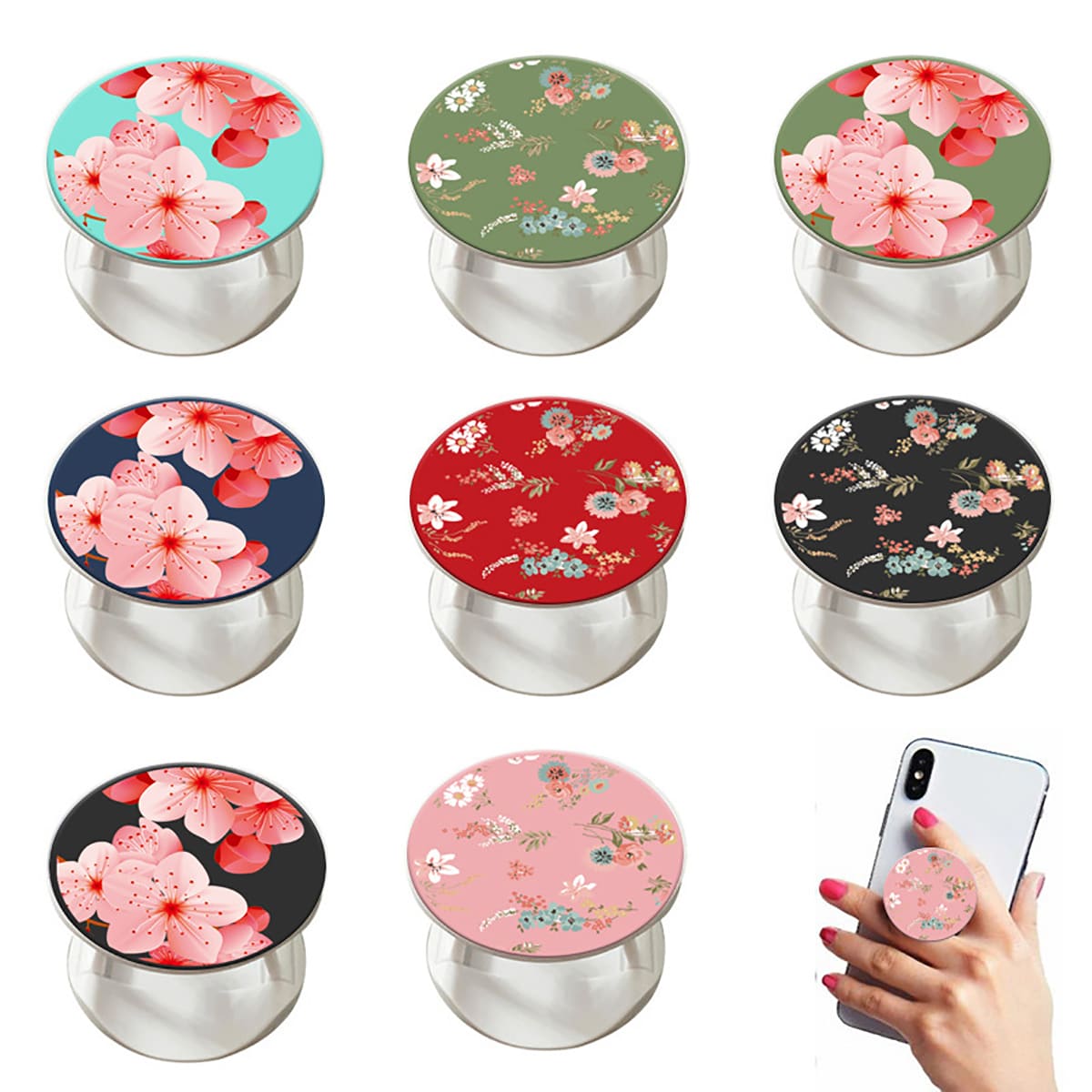 

1pc Random Floral Phone Holder, Multicolor