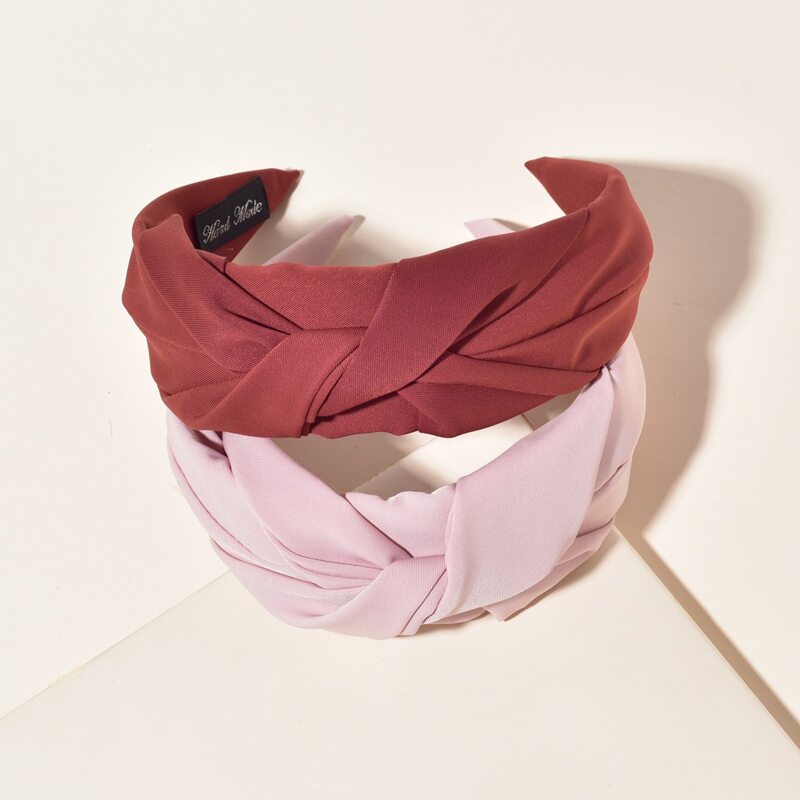 

2pcs Plain Hair Hoop, Multicolor