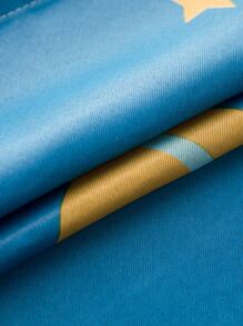 兒童行星圖案單面窗簾 - 藍色 - 查看 4