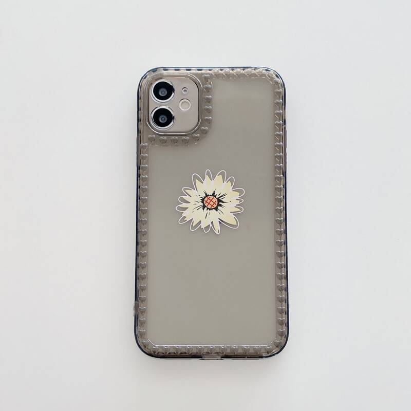 

Flower Graphic Phone Case, Clear