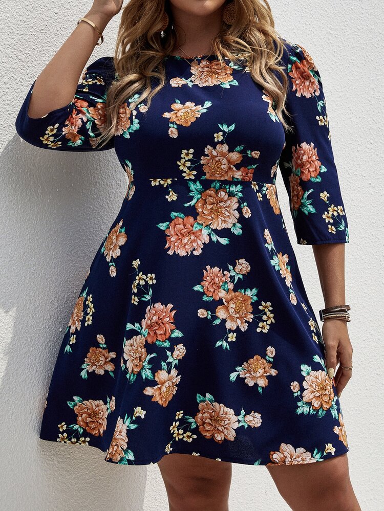 chi chi london blue floral dress Chi Chi London Square Neck Floral Midi Dress in Blue main image 0