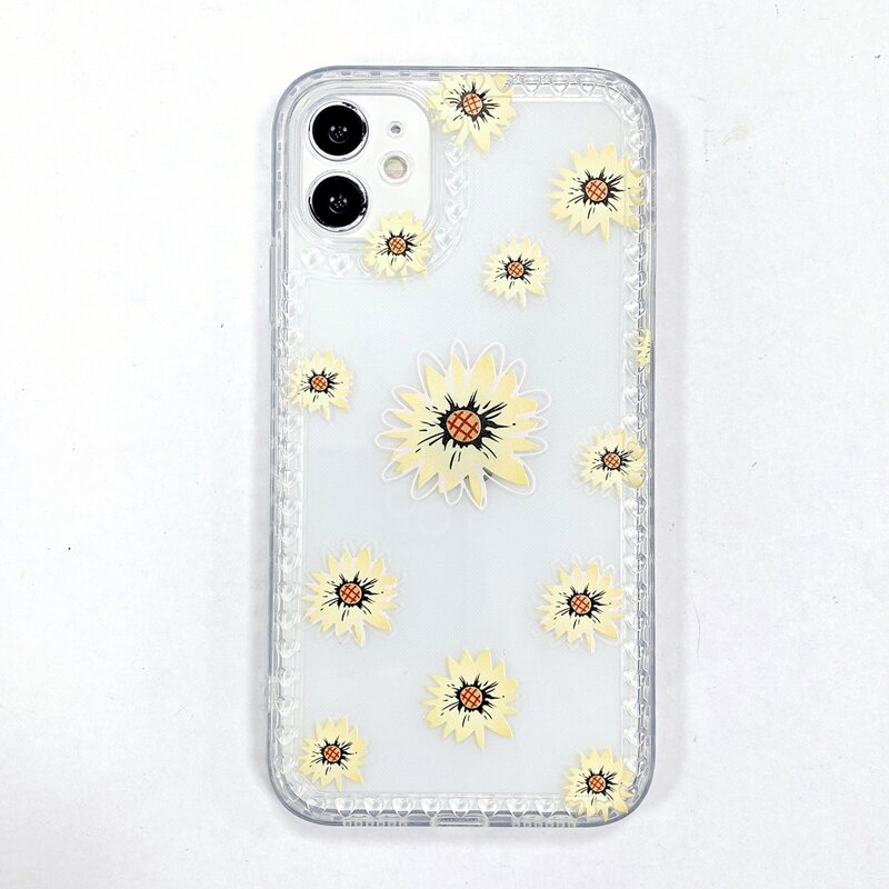 

Flower Graphic Phone Case, White