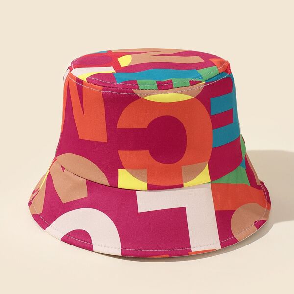 

Letter Graphic Bucket Hat, Red