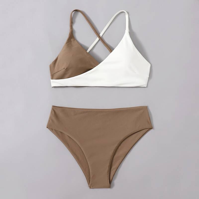 

Two Tone Bikini Swimsuit, Multicolor
