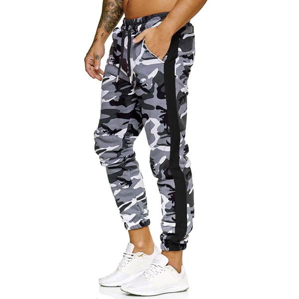 

Men Side Panel Drawstring Waist Sweatpants, Multicolor