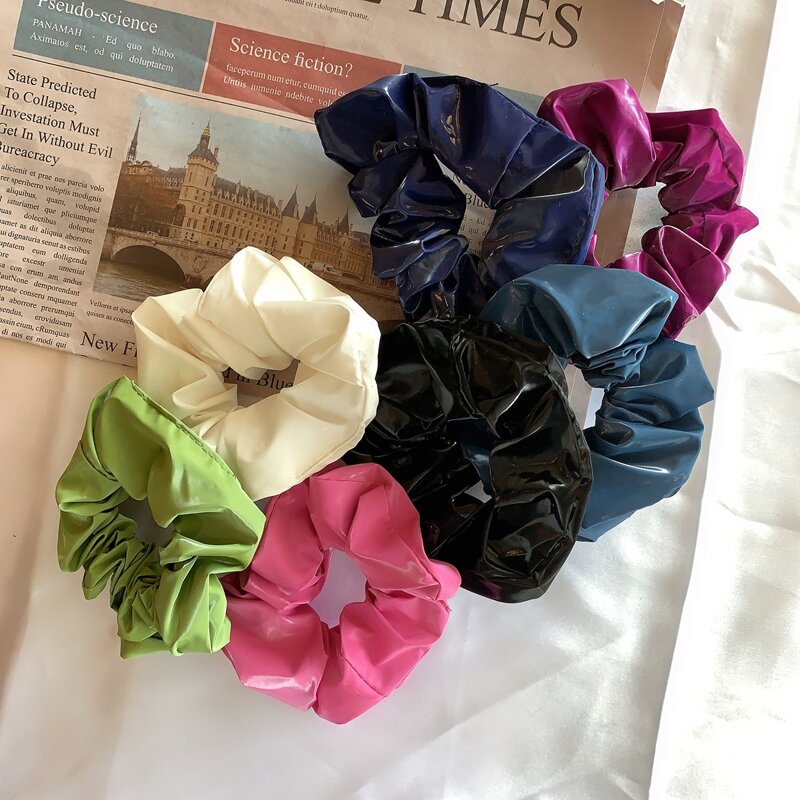 

2pcs Random Plain Scrunchie, Multicolor