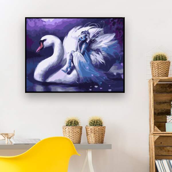 

Swan Pattern Diamond Painting Without Frame, Multicolor