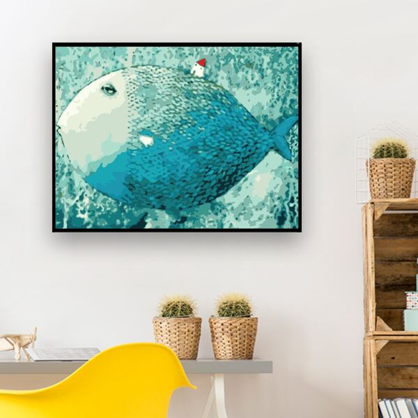 

Fish Pattern Diamond Painting Without Frame, Multicolor