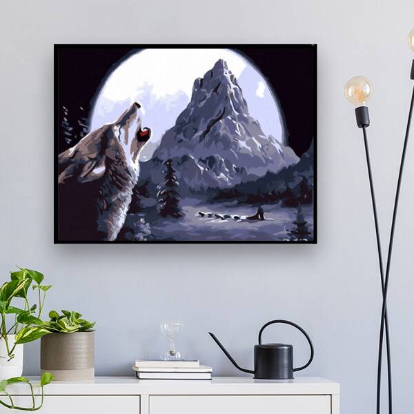 

Wolf Pattern Diamond Painting Without Frame, Multicolor