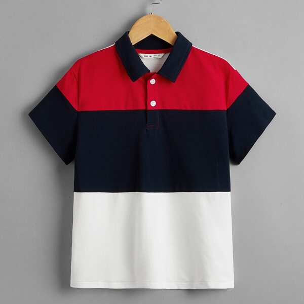 

Boys Colorblock Polo Shirt, Multicolor