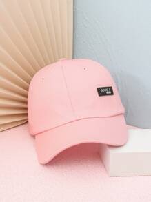Gorra De Béisbol De Moda Estilo Y2k Con Etiqueta De Pu Simple Unisex, Adecuada Para Actividades Diarias Al Aire Libre, 1 pieza - Rosa - Ver 3