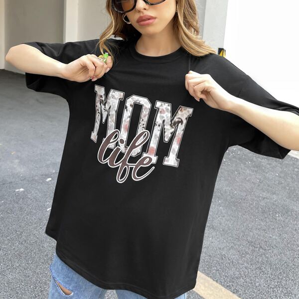 

Letter Graphic Top, Black