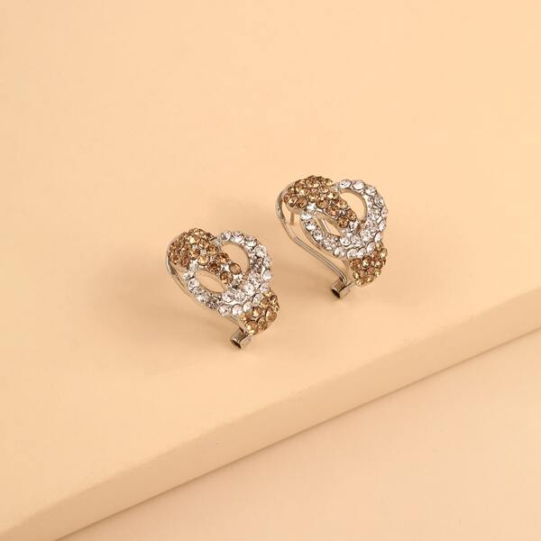 

Rhinestone Decor Earrings, Multicolor