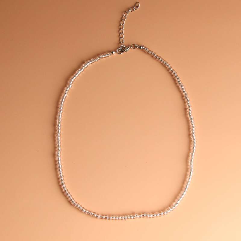 

1pc Clear Beaded Necklace
