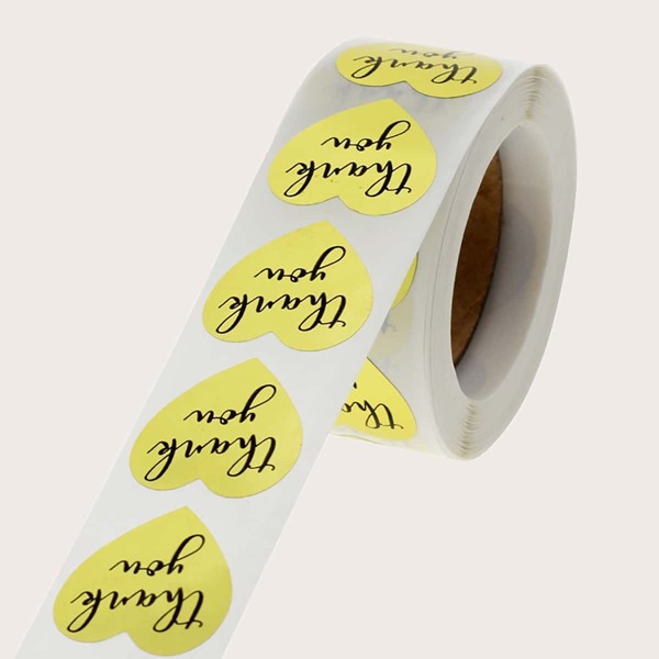 

1roll Slogan Graphic Gift Sticker, Gold