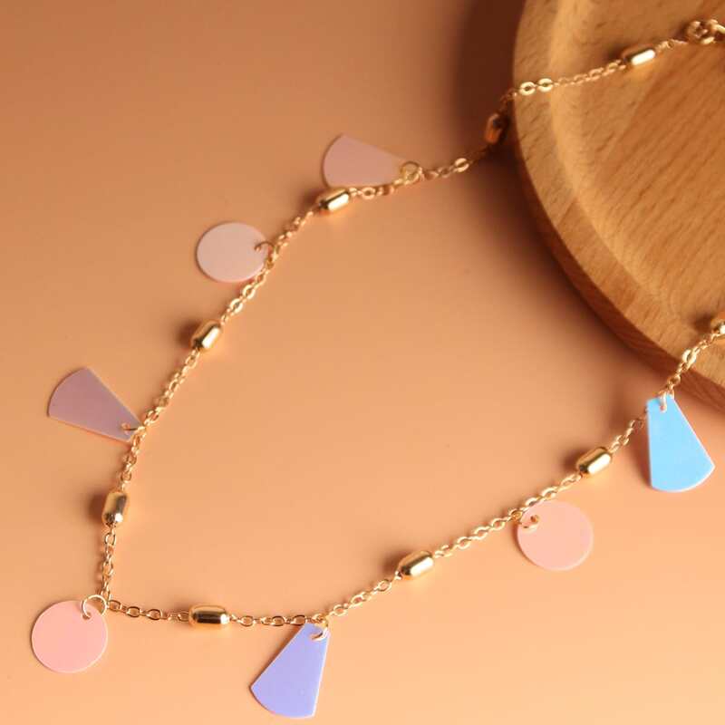 

Geo Decor Necklace, Multicolor