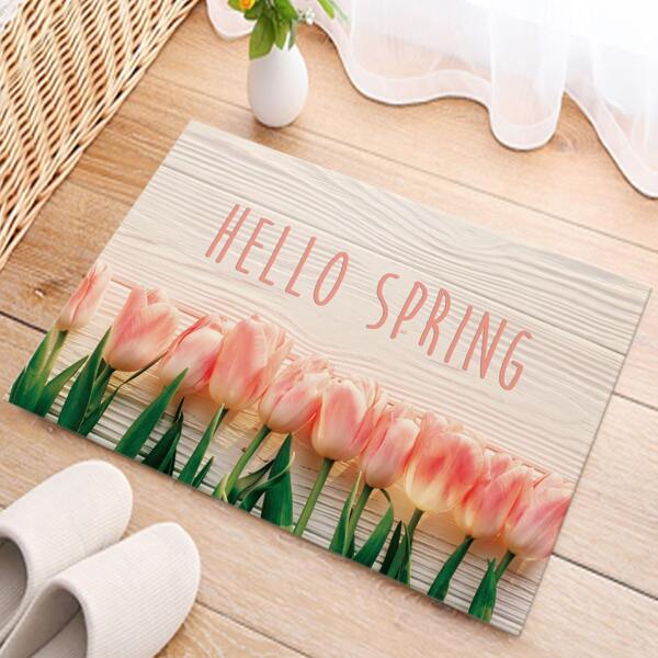 

Flower Print Rug, Multicolor