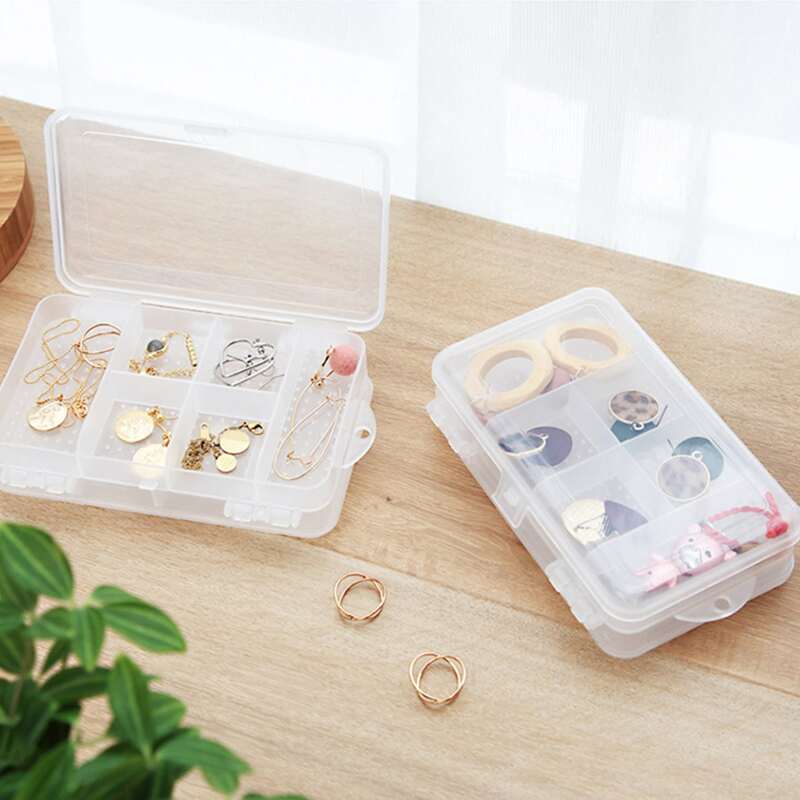 

1pc Double Layer Jewelry Storage Box, Clear