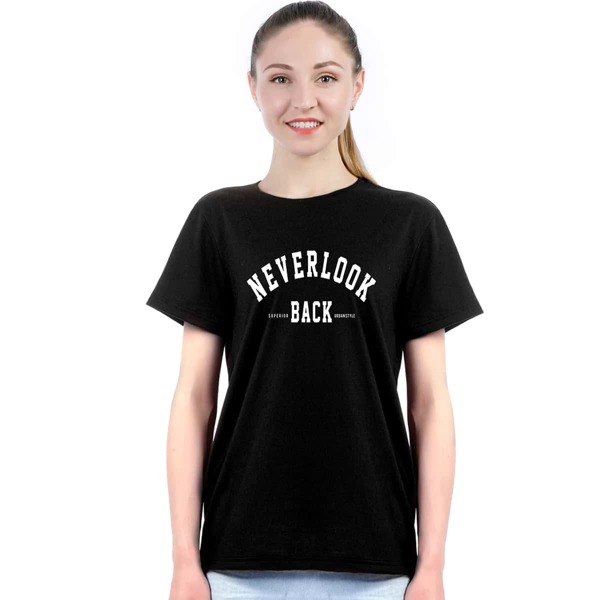 

Letter Graphic Round Neck Tee, Black