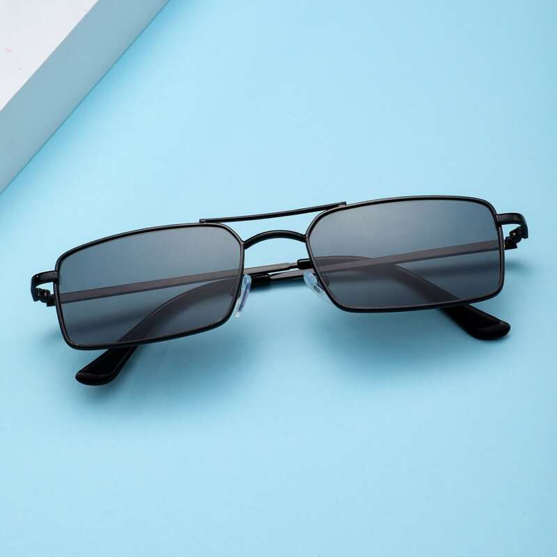 

Guys Rectangle Frame Sunglasses, Black