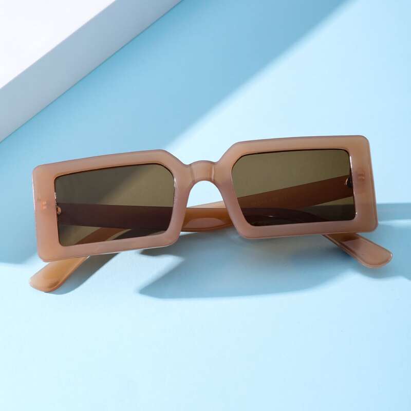 

Guys Rectangle Frame Sunglasses, Brown