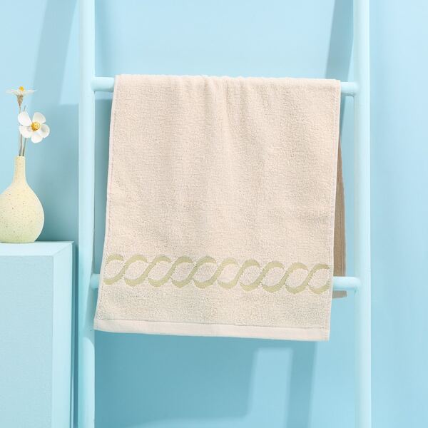 

Graphic Print Face Towel, Beige