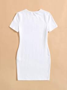 SHEIN 少女天使與字母圖案連身裙