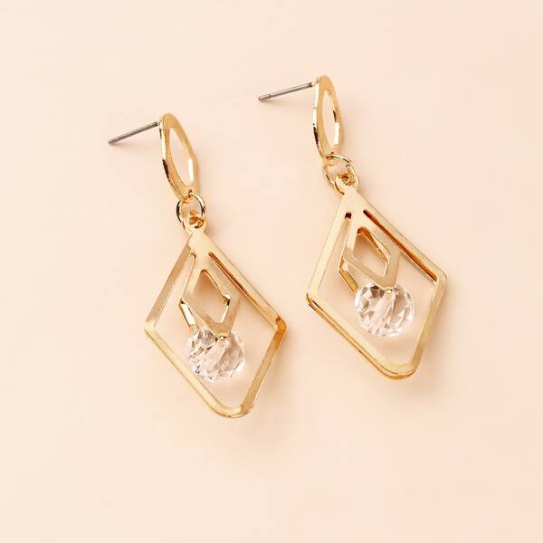 

Geo Decor Drop Earrings, Gold