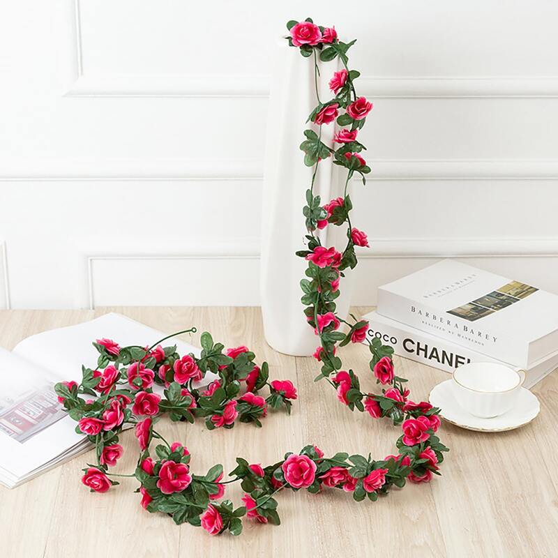 

1pc Artificial Flower Vine, Hot pink