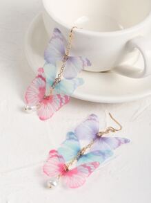 Bông tai thả bướm - Nhiều màu - Xem 3