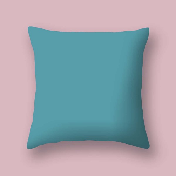 

Solid Color Cushion Cover Without Filler, Cadet blue
