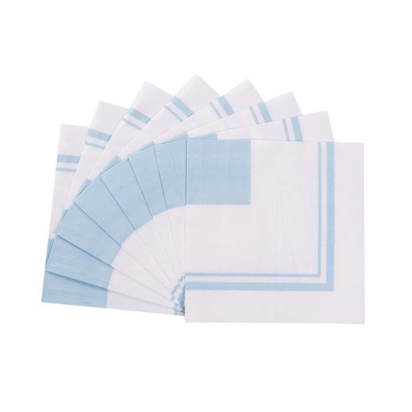 

20pcs Color Block Disposable Napkin, Blue