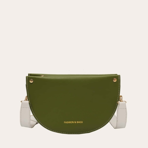 

Letter Graphic Saddle Bag, Green