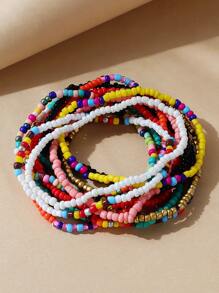 12pcs Beaded Bracelet - Multicolor - View 3