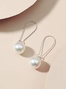 Aretes De Decoración De Perlas Falsas - Blanco - Ver 1