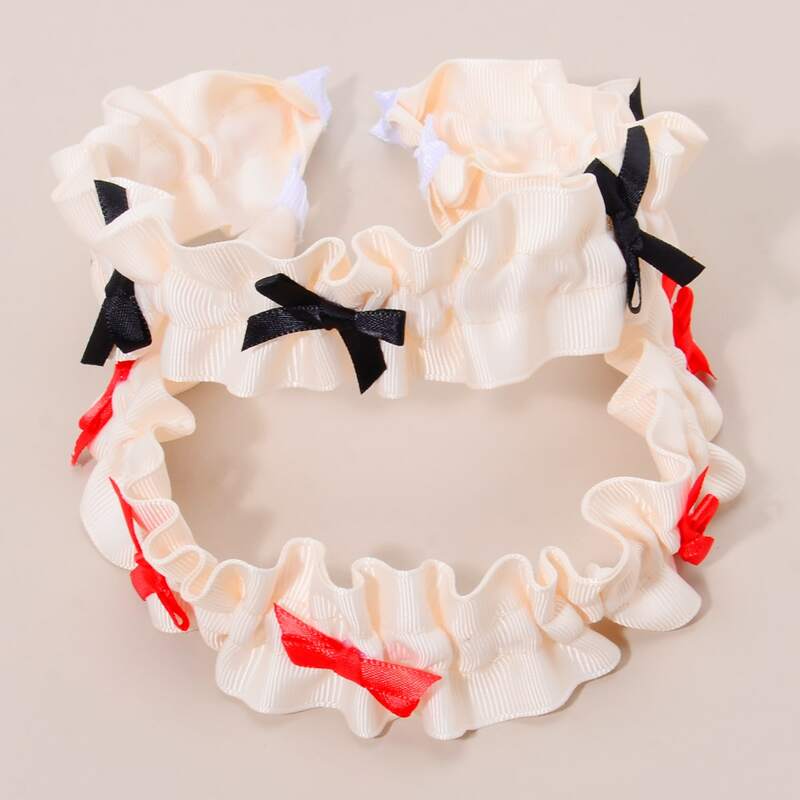 

2pcs Bow Decor Hair Hoop, Multicolor