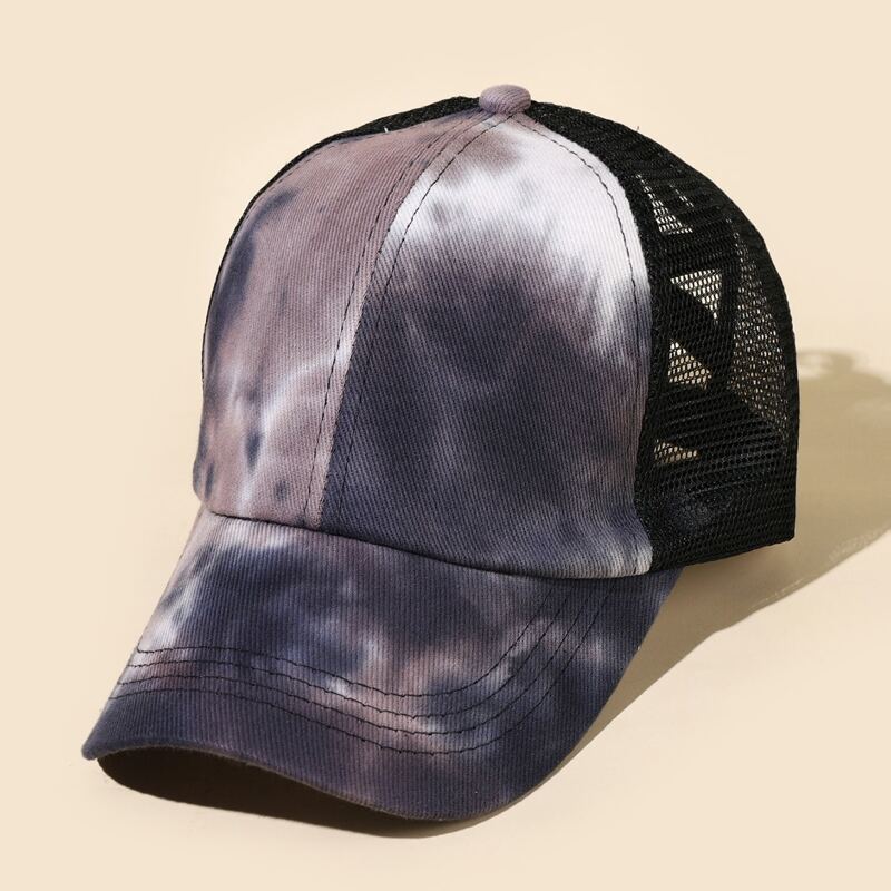 

Tie Dye Contrast Mesh Baseball Cap, Multicolor
