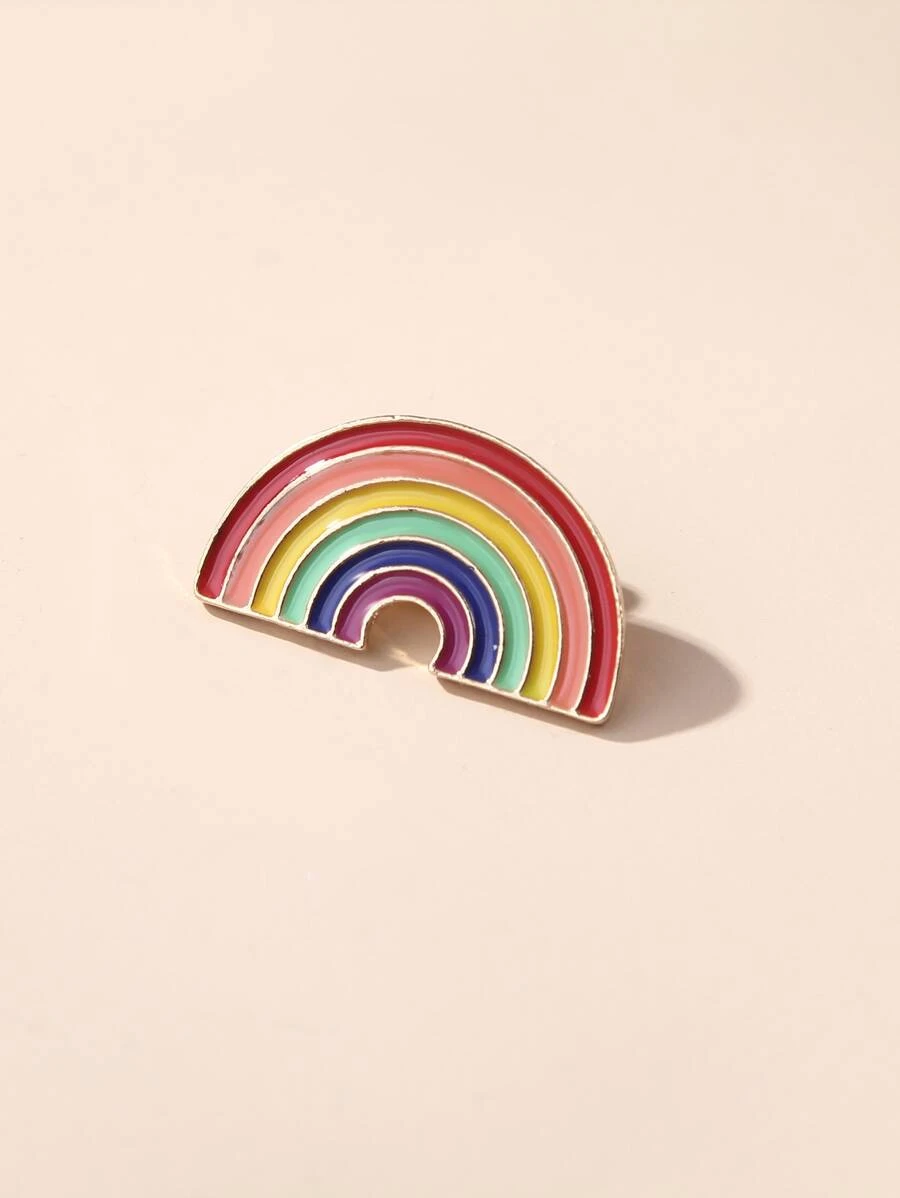 1pc Rainbow Brooch - Yellow Gold - View 1