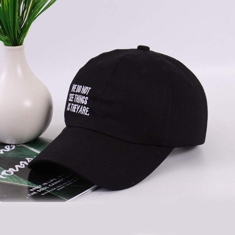 

Guys Slogan Graphic Embroidery Baseball Cap, Black