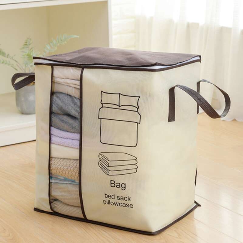 

1pc Random Clothes Storage Bag, Beige