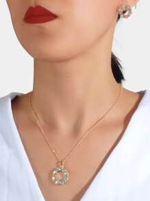 3 piezas set de joyería con diseño de cristal - Multicolor - Ver 2