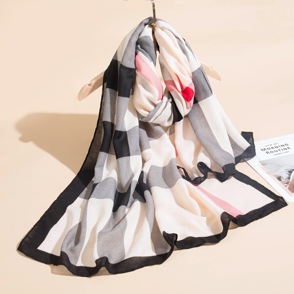 

Plaid Pattern Scarf, Multicolor