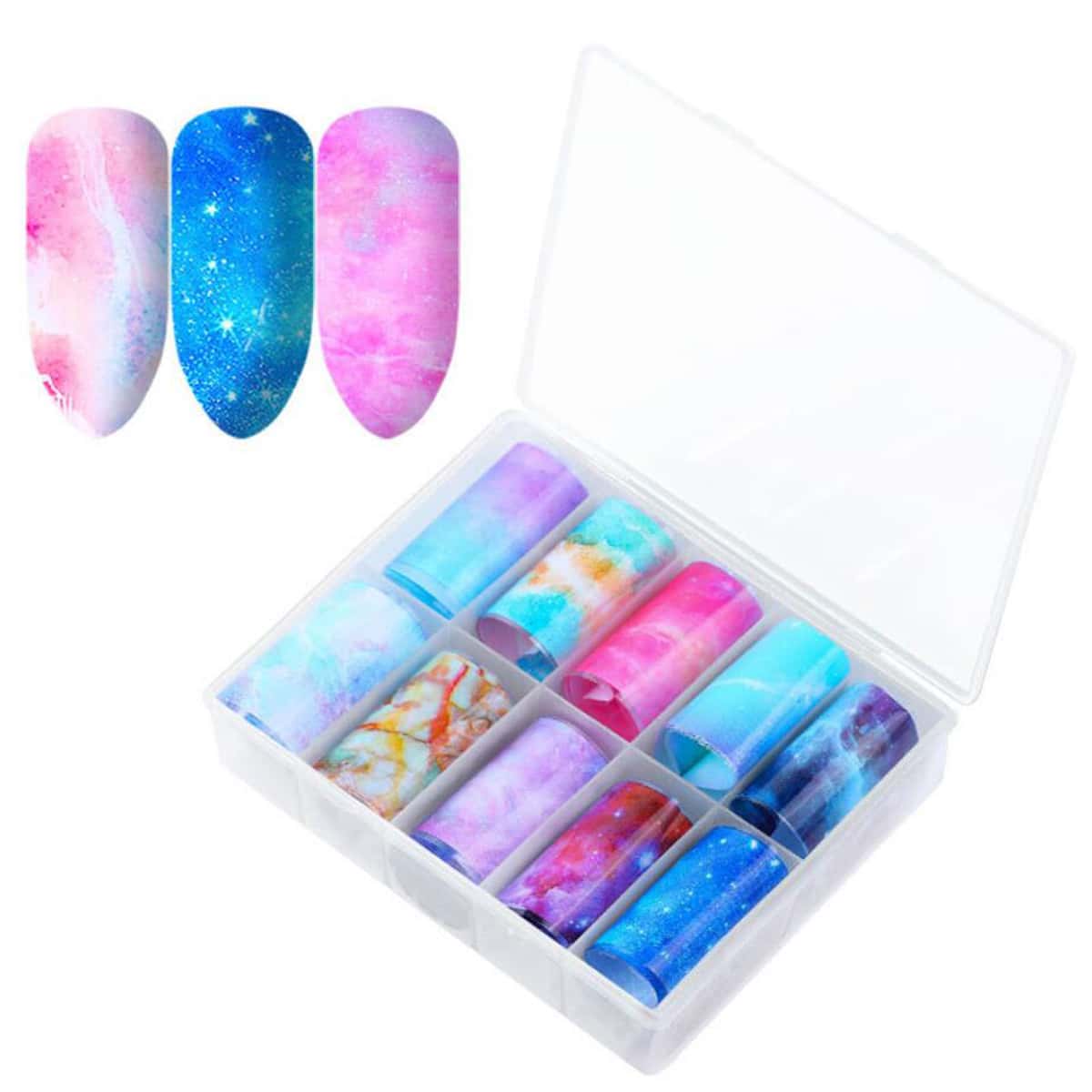 

10rolls Galaxy Nail Art Sticker, Multicolor